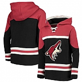 Arizona Coyotes Red Men's Customized All Stitched Hooded Sweatshirt